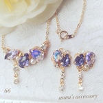 【66】夏浴衣 キレイめ color♡ピアス＊ネックレス