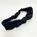 【受注製作】Kids♡リボン付きヘアバンド 黒レース
