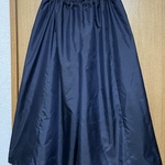 着物リメイク　藍色　大島のガウチョパンツ　ワイドパンツ　フリーサイズ