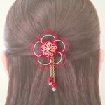 【水引】 お花 ポニーフック ヘアアクセサリー 和風 水引 かんざし 和雑貨 和 浴衣