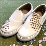 送料込！★雨の日だって楽しい！！★ 星のスタッズがいっぱいのレインシューズ❗️