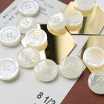 海辺柄ボタン　ホワイト　20ｍｍ　4個入り