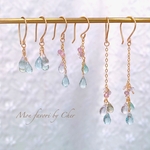 SALE【14kgf】天然石＊ベリルピアス(イヤリング)_ short