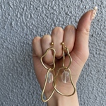 ダブルフープゴールドピアス