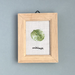 キャベツの刺繍ミニフレーム
