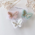 ＊Racy butterfly＊レース刺繍 蝶々のヘアクリップ 