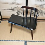 【送料無料】一枚板ケヤキのベンチ 拭き漆仕上げ【一点もの】