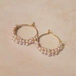 シルキーパールプチプチフープピアス♡（直径約2㎝）