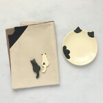 猫のもの「選べる猫小皿箸置きとランチョンマットのセット」　数量限定