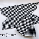 【New】オシャレな黒ギンガムチェック 首回りカバー＆よだれカバー セット
