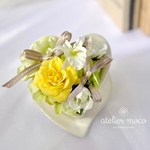 ハート型お花のリングピロー♡　　　　　アーティフィシャルフラワー　リングピロー　アクセサリー収納　＊　結婚祝い　引越し祝い　お祝い　記念日　ギフト　誕生日　クリスマス　プレゼント