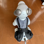 アイボ  服＊32〜黒の吊りズボン風