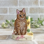 sさまご予約品　　猫ちゃんの印鑑立て　