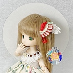  片翼ヘアクリップ＊果物シリーズ：リンゴ（左サイド）