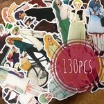 【資材】海外シール　ガールズ　130pcs 