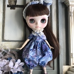 1864 ブルーのロンパース Blythe ブライス アウトフィット 洋服