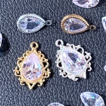 4個入り10×14ミリドロップジルコン