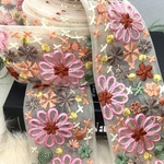 新作 SALE♡S2-36 アイボリー　長さ50センチ×幅約5センチインド刺繍リボン