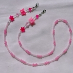 蝶々　ビーズ　マスクストラップ　お花ビーズ