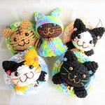 ☆yumi-takahashi様　オーダー品☆～うきわ猫ストラップ☆2021（４点）・てるてる猫さん（１点）