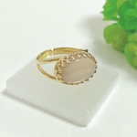 ☆Oval crown ring・グレーオニキス