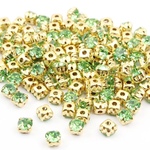 4mm♡ペリドットＡ級ガラスストーン♡