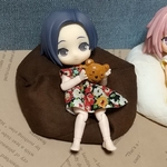 ドールをダメにするビーズクッション(茶色)