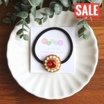 【SALE】ビーズ刺繍のヘアゴム(ショートケーキ)【送料無料】