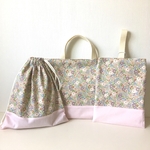入園 入学グッズ3点セット　小花柄×ピンク