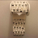 北欧パグ白＊トイレットペーパーカバー