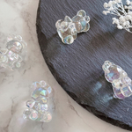 ◆︎再販◆︎4pac✿︎オーロラ　立体くまちゃん　パーツ