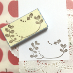 金魚と水草の一言メモはんこ。
