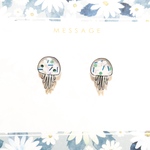 ～小さなピアスシリーズ～海月(クラゲ)のピアス/ノンホールピアス(樹脂イヤリング)