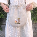 くまさん焚き火巾着サコッシュ【受注生産】