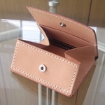 【ninononico 様オーダー品】Brown × Natural レザー蝶番の小銭入れ