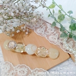 ♡送料無料1280円♡ころころ　ふんわりカラー　かすみ草のヘアクリップ　イエロー