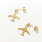 飛行機 airplane ピアス&イヤリング シルエット 乗り物 旅 空港