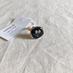 dryflower ring navy/ドライフラワー  レジン