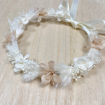 専用ページ 7月末発送 花かんむり☆ホワイト シャンパン