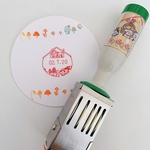 キノコのお家回転印スタンプ