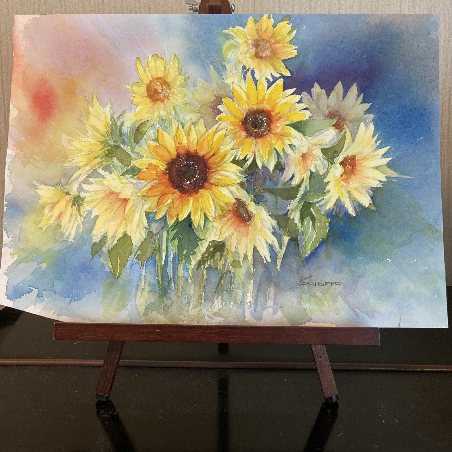 絵画 水彩画　向日葵3(原画) 絵画 水彩画 向日葵3(原画)
