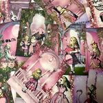 (再販×5)不思議の国のポストカードセット(pink)B＊葉書＊コラージュ素材＊メッセージカードにも♪