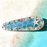 海のヘアクリップ　レジン　夏　貝殻　シェル　ヒトデ　星の砂　琉球ガラス