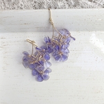 お花ピアス☆シロップパープル