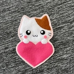 ♡可愛いネコちゃんのフェルトワッペン・名札♡