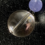 ★大特価★希少石ピンクエンジェルラダー・高品質タンザナイト・ブルートパーズの革紐ストラップ-D