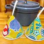2個セット★三角鍋つかみ★staub　にいかがでしょうか？　ミトン　鍋つかみ　北欧　和柄　ストウブ　デニム
