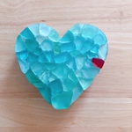 シーグラスハート　レッドポイント