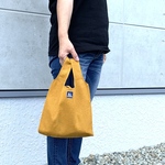 エコバッグ　コンビニ　マスタード×ネイビー