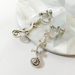 *《金具が選べるイヤリング》  　lizard -silver-